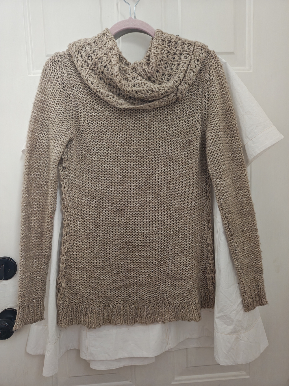 Cremieux Chunky Knit Turtle-neck Sweater - Taupe Beige